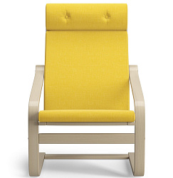 Кресло Бамбл Шифт желтый, каркас натуральный